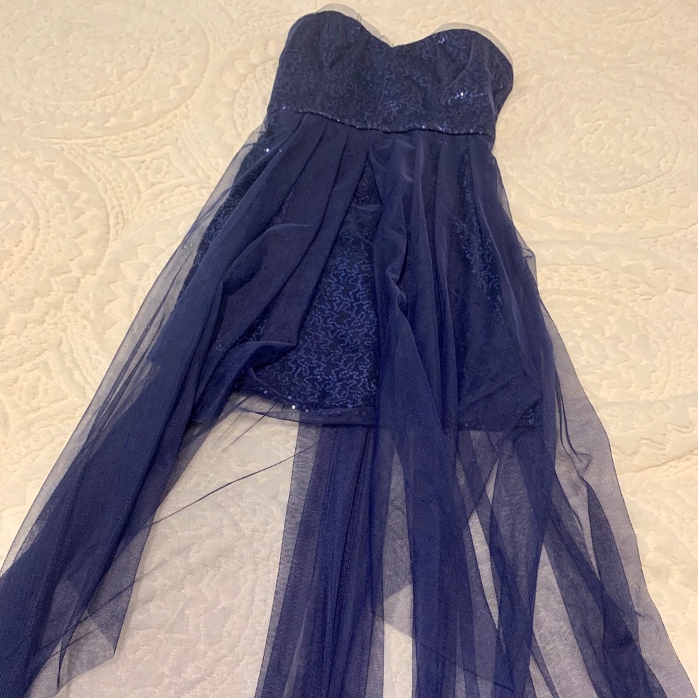 BLUE SEQUINS DRESS